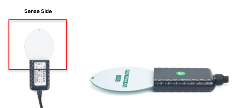 LMS01-MS sensing side and printed side of the leaf sensor