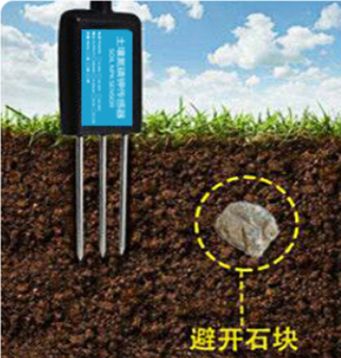Vertical soil probe installation avoiding rocks and other hard objects